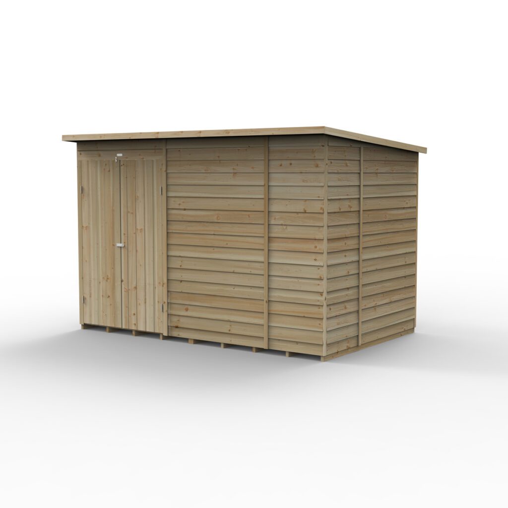 4LIFE Pent Shed 10×6 – No Windows – Double Door with Installation 5013053203699 2